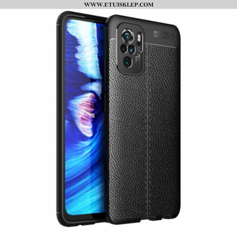 Etui do Xiaomi Redmi Note 10 / 10S Podwójna Linia Liczi Z Efektem Skóry